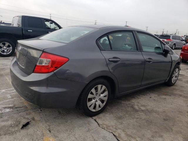 19XFB2F50CE309482 - 2012 HONDA CIVIC LX GRAY photo 3