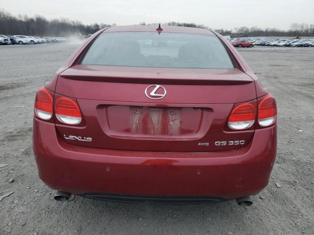 JTHCE96S470010888 - 2007 LEXUS GS 350 MAROON photo 6