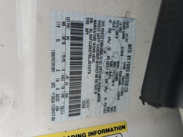 5LMFU28578LJ01579 - 2008 LINCOLN NAVIGATOR WHITE photo 13