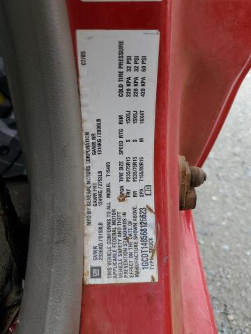 1GCDT148568126623 - 2006 CHEVROLET COLORADO 红色 照片 12