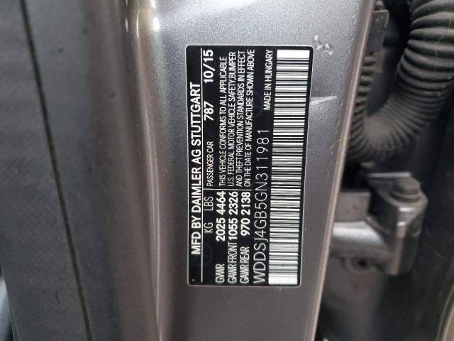 WDDSJ4GB5GN311981 - 2016 MERCEDES-BENZ CLA 250 4MATIC GRAY photo 12