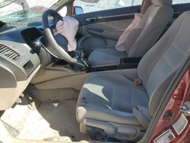 19XFA168X9E010596 - 2009 HONDA CIVIC EX MAROON photo 7