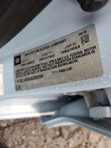 KL8CB6SA3GC635585 - 2016 CHEVROLET SPARK LS BLUE photo 12