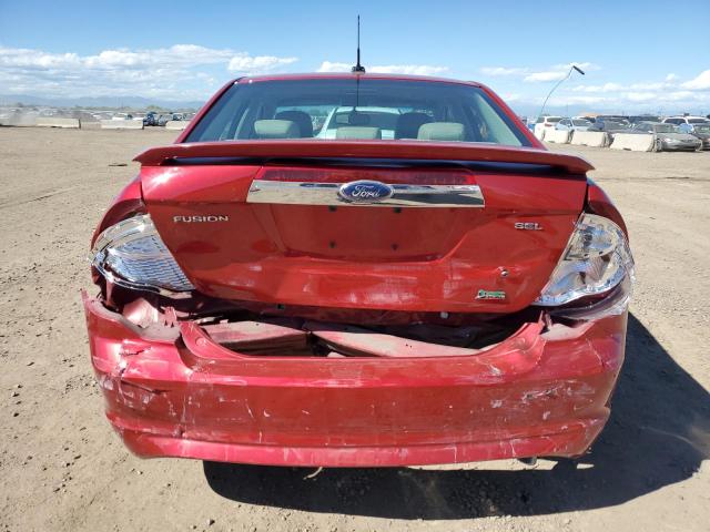 3FAHP0JG5AR337961 - 2010 FORD FUSION SEL RED photo 6