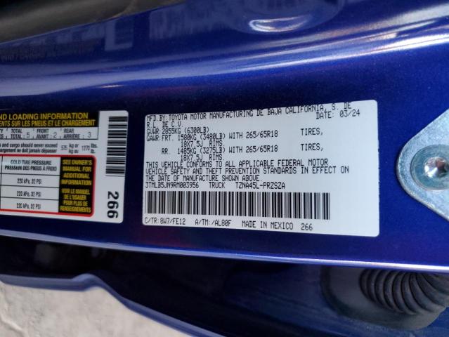 3TMLB5JN9RM003956 - 2024 TOYOTA TACOMA DOUBLE CAB Синій фото 13