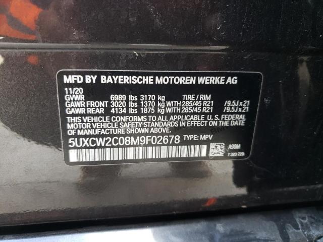 5UXCW2C08M9F02678 - 2021 BMW X7 XDRIVE40I BLACK photo 13