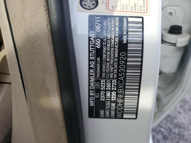 WDDHF8JBXCA530920 - 2012 MERCEDES-BENZ E 350 4MATIC WHITE photo 12