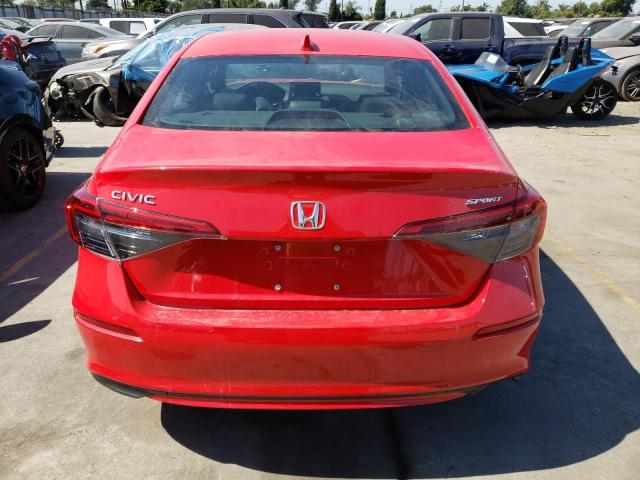 2HGFE2F50PH516392 - 2023 HONDA CIVIC SPORT წითელი ფოტო 6