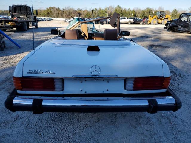 WDBBA48D5HA062650 - 1987 MERCEDES-BENZ 560 SL WHITE photo 6