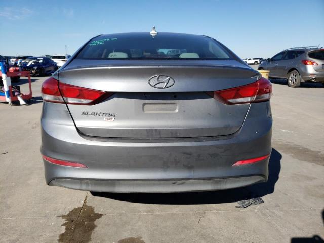 KMHD74LFXHU118657 - 2017 HYUNDAI ELANTRA SE GRAY photo 6