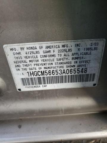 1HGCM56653A065548 - 2003 HONDA ACCORD EX GOLD photo 12