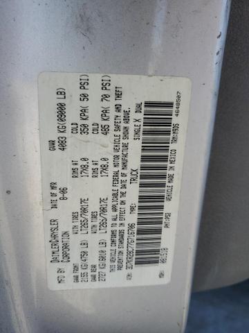 3D7KR28C77G716706 - 2007 DODGE RAM 2500 ST Күміс фото 12