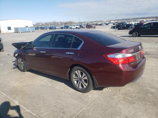 1HGCR2F36EA087938 - 2014 HONDA ACCORD LX BURGUNDY photo 2