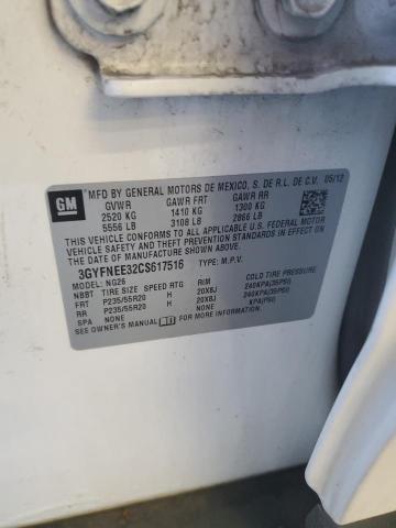 3GYFNEE32CS617516 - 2012 CADILLAC SRX PERFORMANCE COLLECTION WHITE photo 13