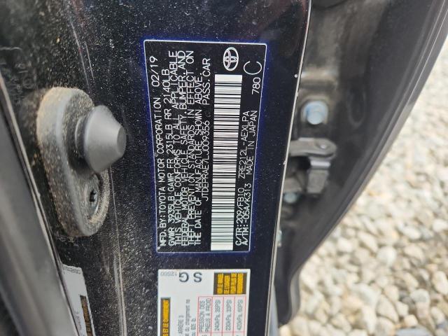 JTDEPRAE7LJ009356 - 2020 TOYOTA COROLLA LE შავი ფოტო 12