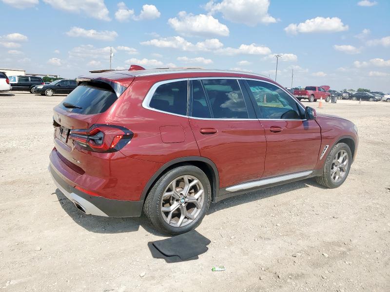 5UX43DP05N9M38892 - 2022 BMW X3 SDRIVE30I MAROON photo 3