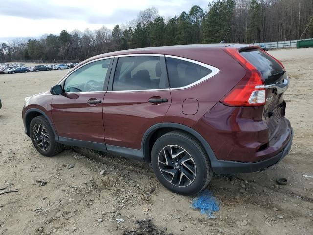 2HKRM3H44GH515651 - 2016 HONDA CR-V SE BURGUNDY photo 2