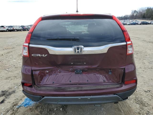 2HKRM3H44GH515651 - 2016 HONDA CR-V SE BURGUNDY photo 6