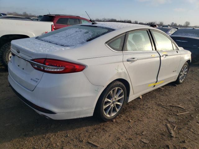 3FA6P0LU5HR374481 - 2017 FORD FUSION SE HYBRID WHITE photo 3