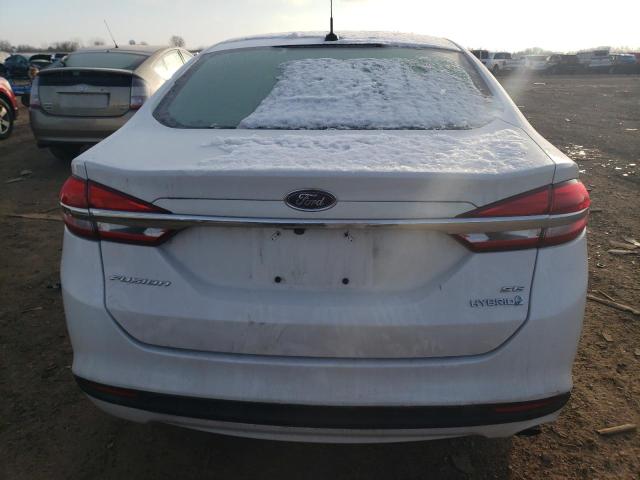 3FA6P0LU5HR374481 - 2017 FORD FUSION SE HYBRID WHITE photo 6