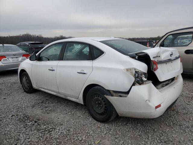 3N1AB7APXFY276478 - 2015 NISSAN SENTRA S WHITE photo 2