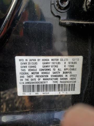 JHMGE8H36DC082977 - 2013 HONDA FIT BLACK photo 13