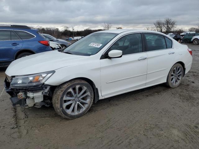 1HGCR2F53FA006459 - 2015 HONDA ACCORD SPORT WHITE photo 1