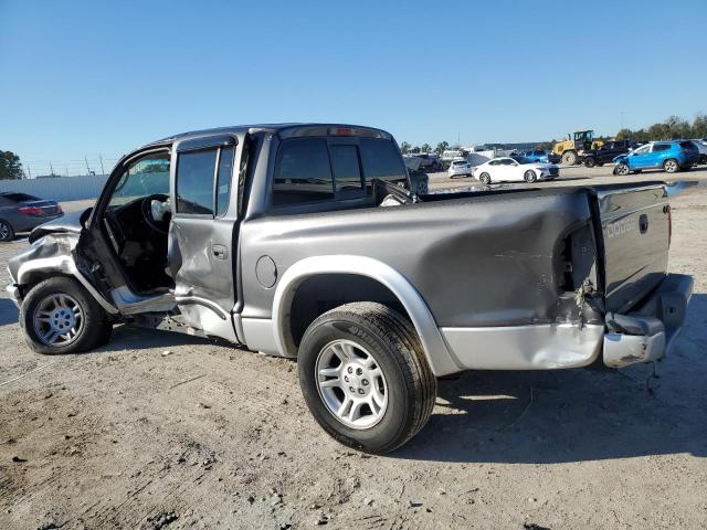 1B7HL48N62S649519 - 2002 DODGE DAKOTA QUAD SLT GRAY photo 2