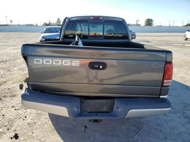 1B7HL48N62S649519 - 2002 DODGE DAKOTA QUAD SLT GRAY photo 6