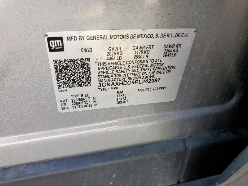 3GNAXHEG9PL242987 - 2023 CHEVROLET EQUINOX LS 银色 照片 13