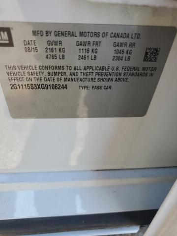 2G1115S3XG9106244 - 2016 CHEVROLET IMPALA LT 白色 照片 12