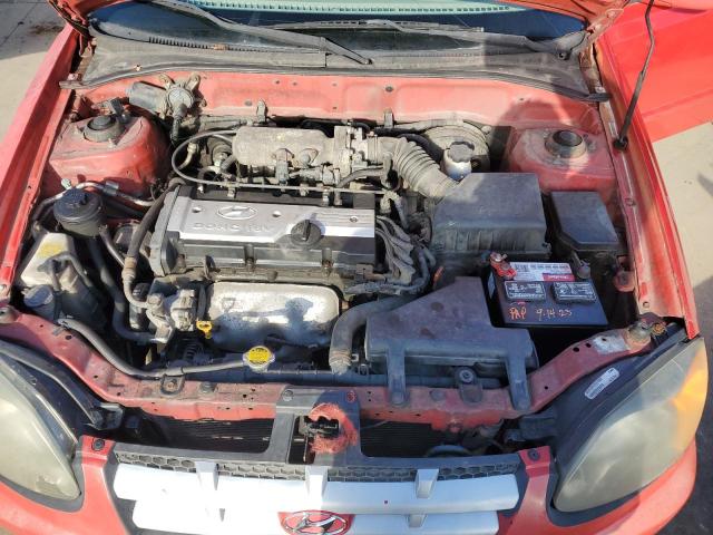 KMHCG45C84U520301 - 2004 HYUNDAI ACCENT GL RED photo 11