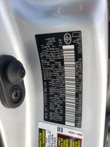 2T1BU4EE1BC590162 - 2011 TOYOTA COROLLA BASE 银色 照片 12