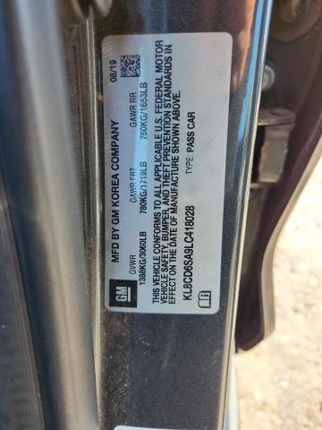 KL8CD6SA9LC418028 - 2020 CHEVROLET SPARK 1LT Графитовый фото 12