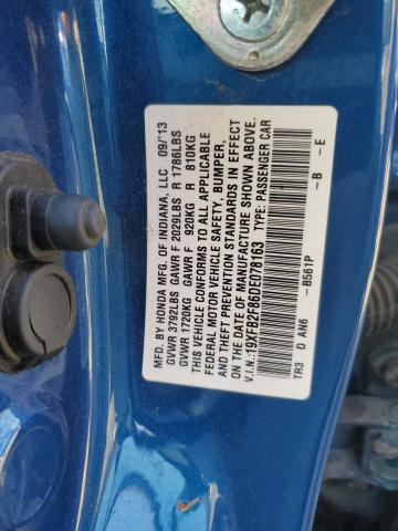19XFB2F86DE078163 - 2013 HONDA CIVIC EX BLUE photo 12