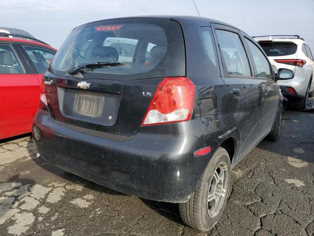 KL1TD666X7B781423 - 2007 CHEVROLET AVEO BASE შავი ფოტო 3