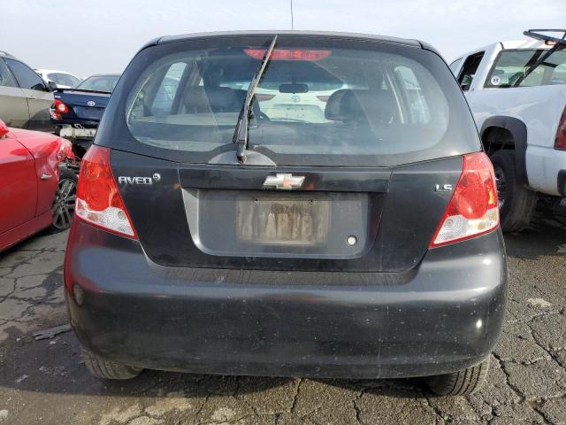 KL1TD666X7B781423 - 2007 CHEVROLET AVEO BASE შავი ფოტო 6