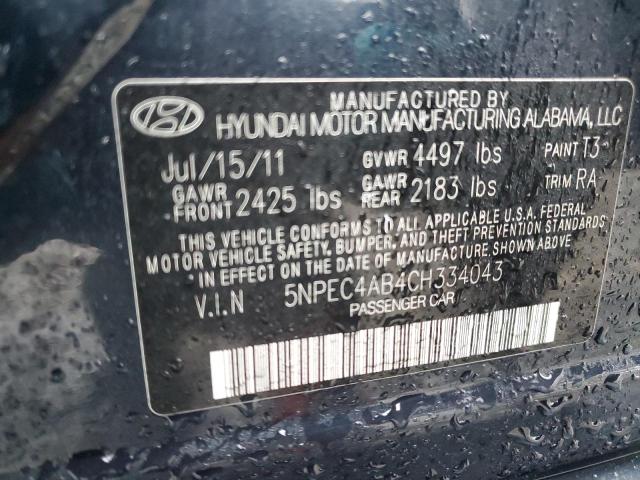 5NPEC4AB4CH334043 - 2012 HYUNDAI SONATA SE BLUE photo 13