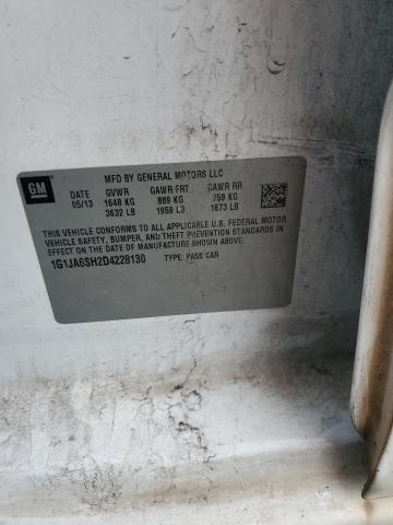 1G1JA6SH2D4228130 - 2013 CHEVROLET SONIC LS 白色 照片 13