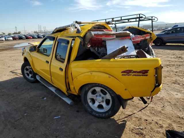 1N6ED27Y71C361434 - 2001 NISSAN FRONTIER CREW CAB XE YELLOW photo 2