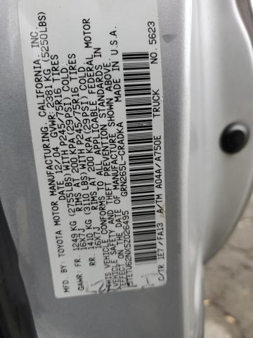 5TETU62NX5Z026495 - 2005 TOYOTA TACOMA PRERUNNER ACCESS CAB SILVER photo 12