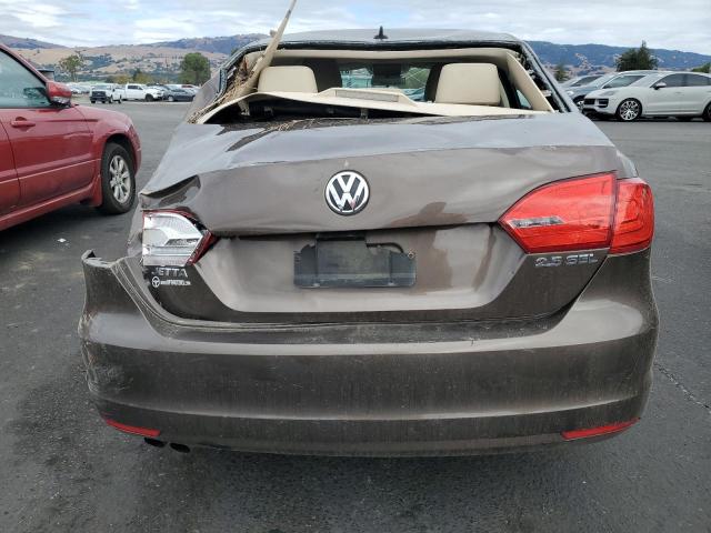 3VWLZ7AJ8BM394430 - 2011 VOLKSWAGEN JETTA SEL Коричневий фото 6