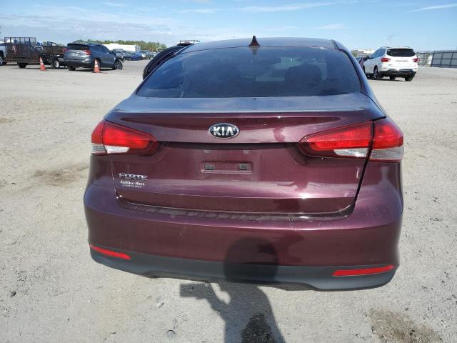 3KPFK4A75HE077389 - 2017 KIA FORTE LX BURGUNDY photo 6