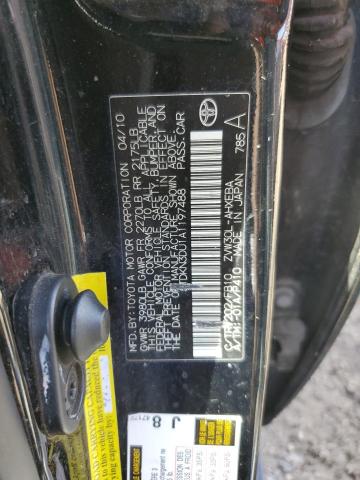 JTDKN3DU1A1197488 - 2010 TOYOTA PRIUS BLACK photo 12