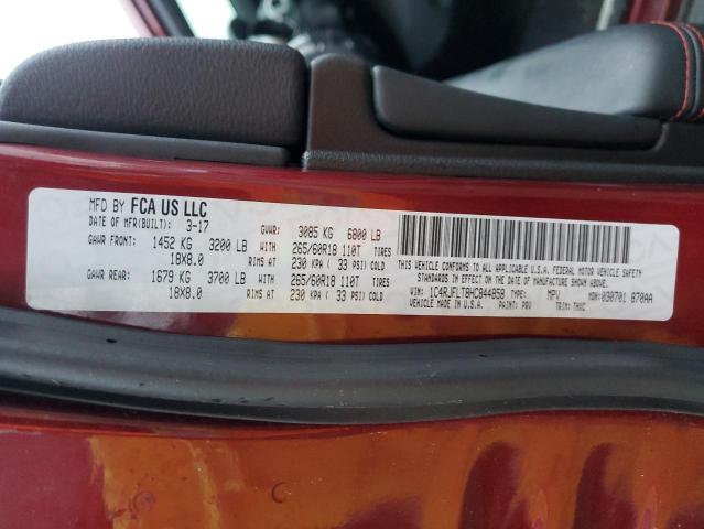 1C4RJFLT8HC844858 - 2017 JEEP GRAND CHER TRAILHAWK 勃艮第红 照片 13