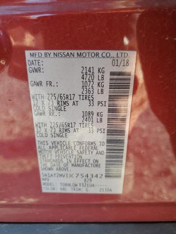 5N1AT2MV3JC754342 - 2018 NISSAN ROGUE S Bordo foto 13