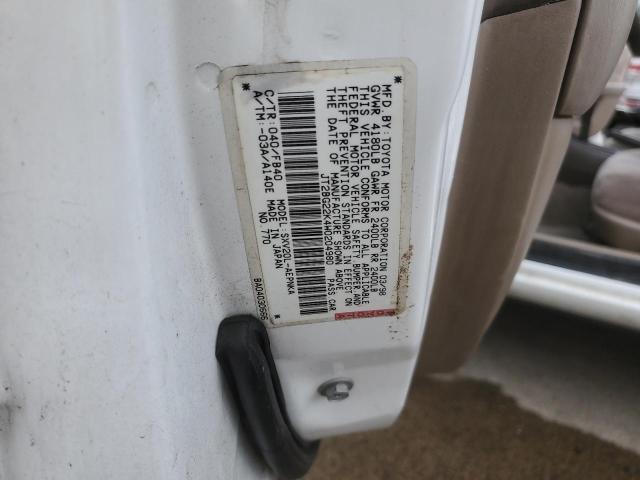 JT2BG22K4W0204980 - 1998 TOYOTA CAMRY CE WHITE photo 12