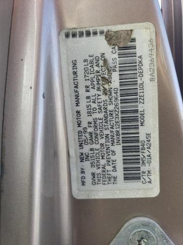 1NXBR12E3XZ269640 - 1999 TOYOTA COROLLA VE 棕色 照片 12