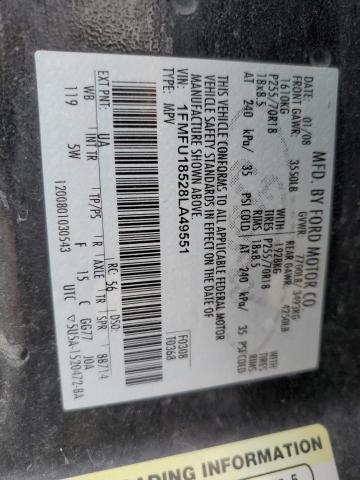 1FMFU18528LA49551 - 2008 FORD EXPEDITION EDDIE BAUER 黑色 照片 13