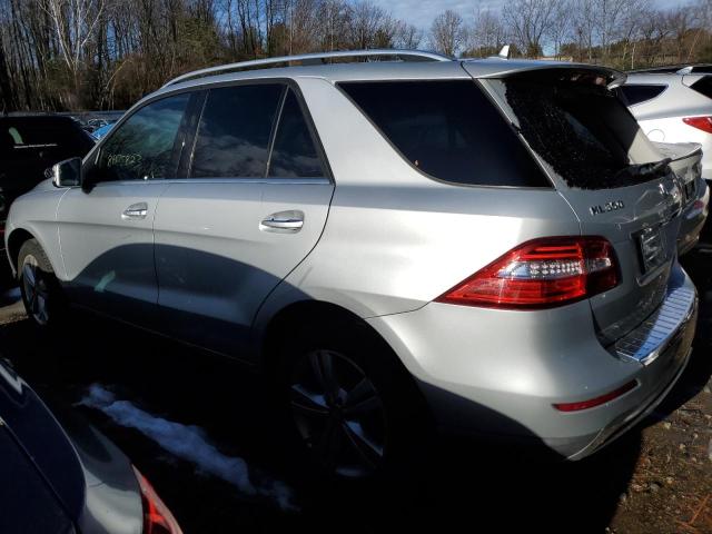 4JGDA5HB3EA284318 - 2014 MERCEDES-BENZ ML 350 4MATIC SILVER photo 2